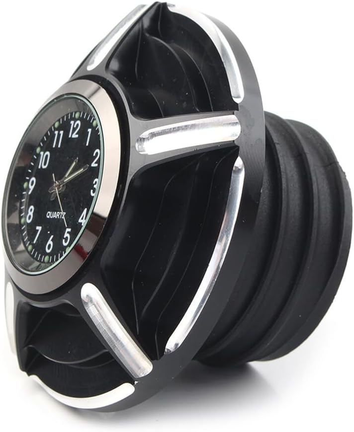 ya 4 8.10 Motorcycle Billet Aluminum Gas Cap Fuel Tank Cover with Watch For Harley