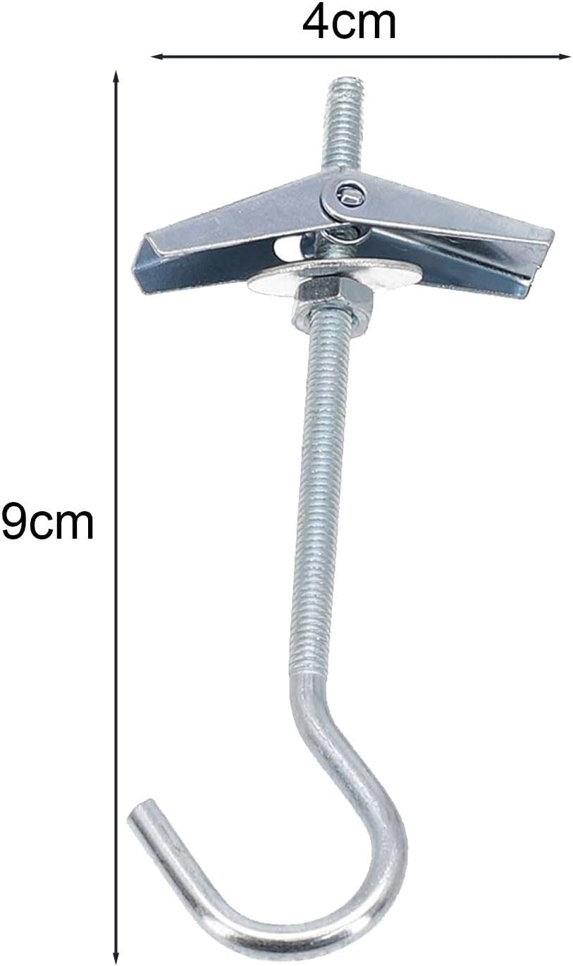 ya 26 10.21 baidi New 2 Pcs Swag Hook Kit Silver White Finish Plant Hanging Ceiling Hook 90mm-2
