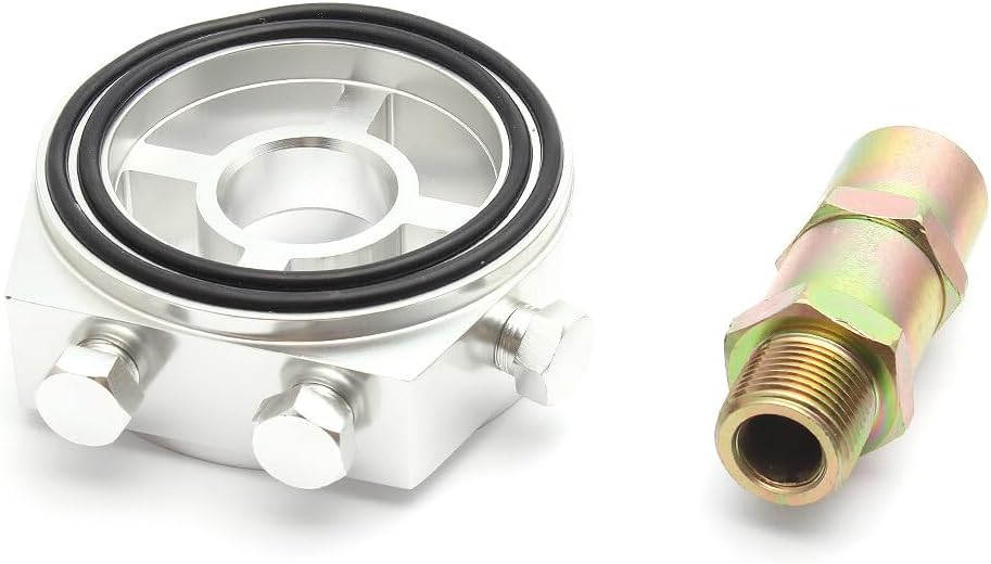 ya 4 8.8.2 M20x1.5 3/4-16UNF Oil Cooler Filter Sandwich Plate Male Adapter 1/8 NPT Silver