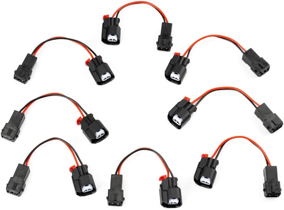 ya 4 8.8 8Pcs LS1 LS6 LT1 EV1 Engine wire Harness to LS2 LS3 LS7 EV6 Injector Adapters