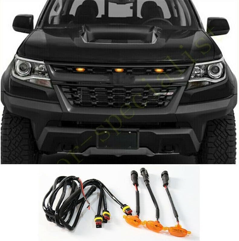 ya 14 9.20 zhengce for Chevrolet Colorado 2017-2020 3Pcs Front Grille LED Light Raptor Style-1