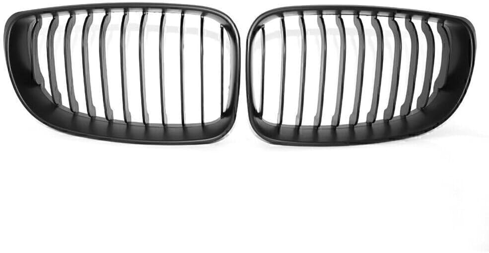 ya 4 8.14 Matte Black Front Kidney Grill Grille Fit for BMW 2007-13 E81 E82 E87 E88 118i 128i