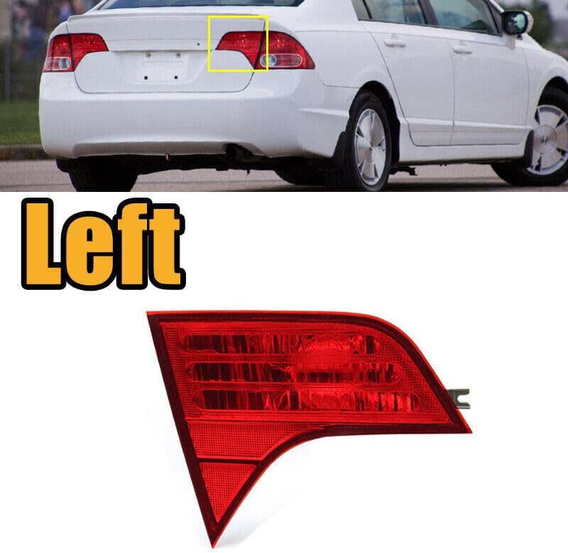 ya 2 8.15 Left rear bumper interior indicator light, parking light transparent, suitable for Honda Civic 2006-2011