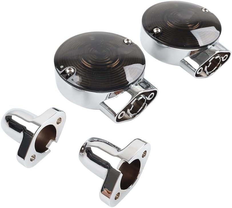ya 7 8.24 baidi Front Flat Turn Signal Housing Smoke Lens For Harley Fat Boy Heritage Softail