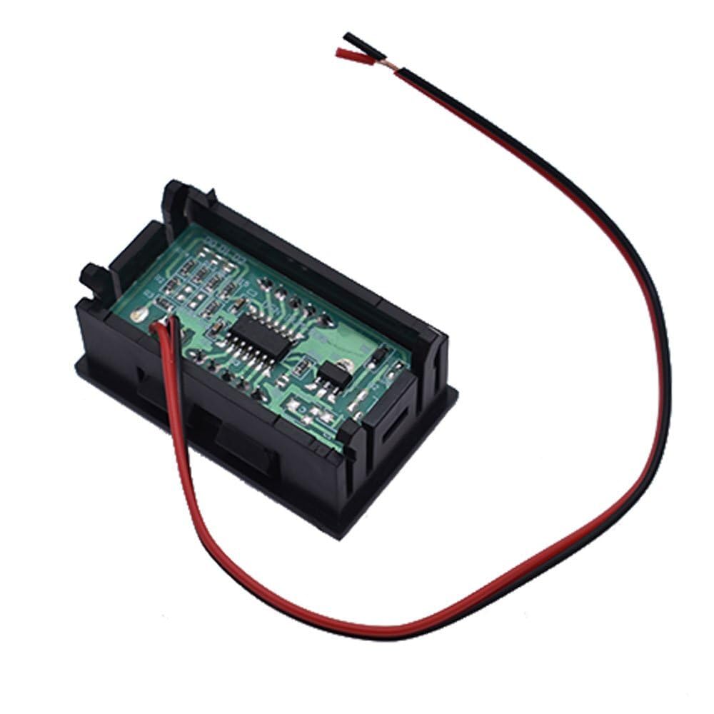 ya 16 10.20 baidi 3-Digit Voltage Display Panel for Motorcycles, Featuring 3 LEDs and a DC 4.5-30V Output.