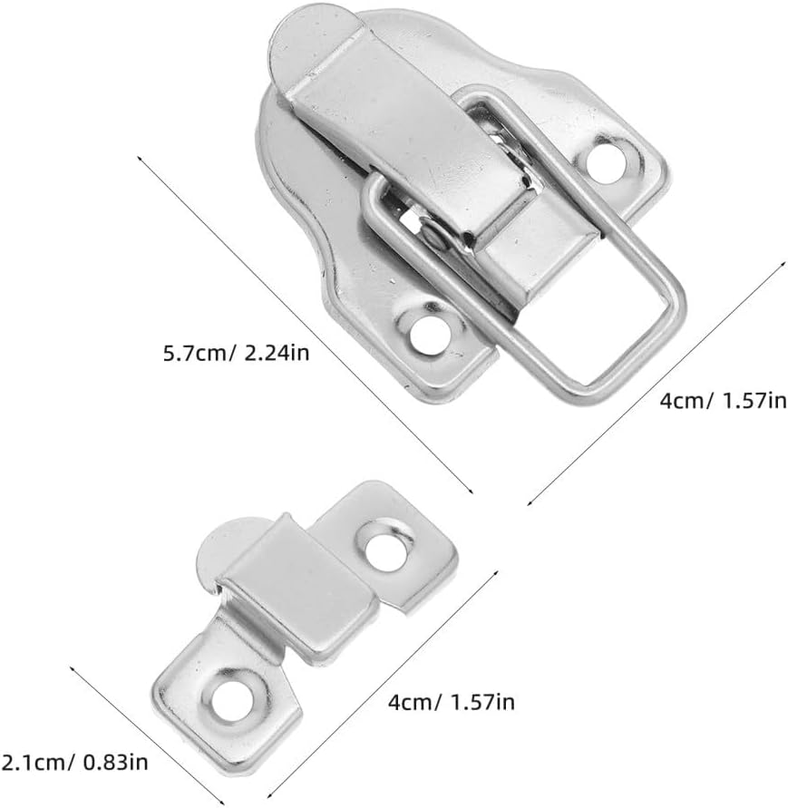 ya 26 10.21 baidi 12 Pcs Retro Hardware Buckle Lock Box Latch Metal Toolbox Padlock Hasp