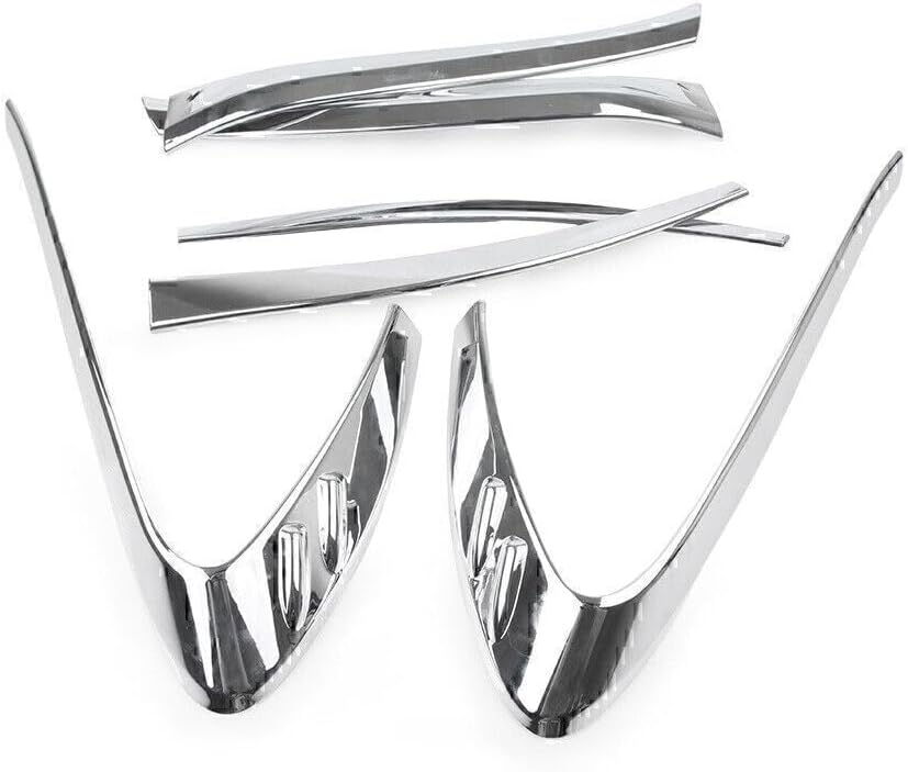ya 4 8.14 Rear Tail Light Lamp Panel Cover Trim Decoration Set Fit for Toyota C-HR 2018 Chrome