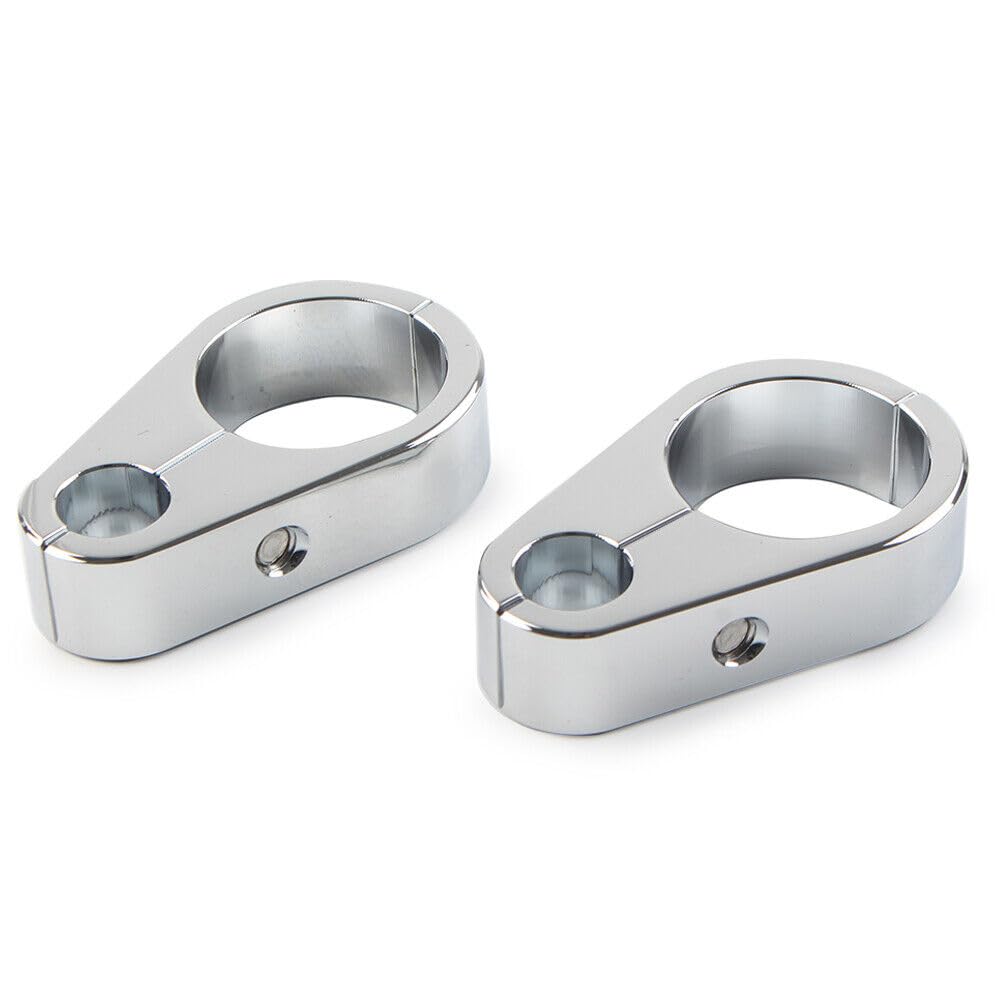 ya 9 10.24 2X Motorcycle Brake Clutch Cable Wire Clamp Clip for Harley 1'' Handlebar C