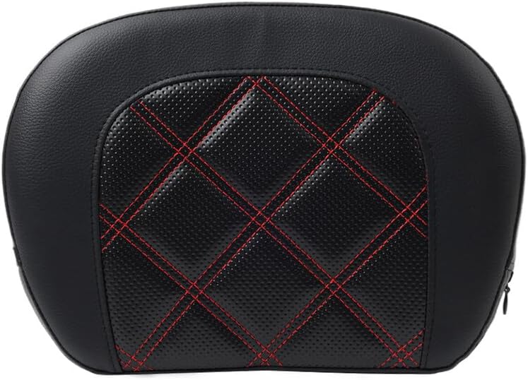 ya 6 8.14 Black Stitching Passenger Sissy Bar Backrest Pad Bracket FIT for Harley Street Glide