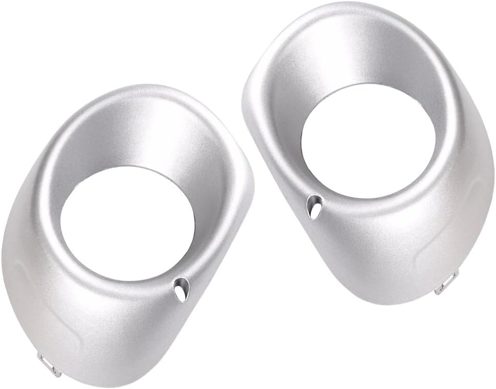 ya 9 10.24 2Pcs for Outlander 2013-2015 Front Left+Right Side Bumper Foglight Cover Silver