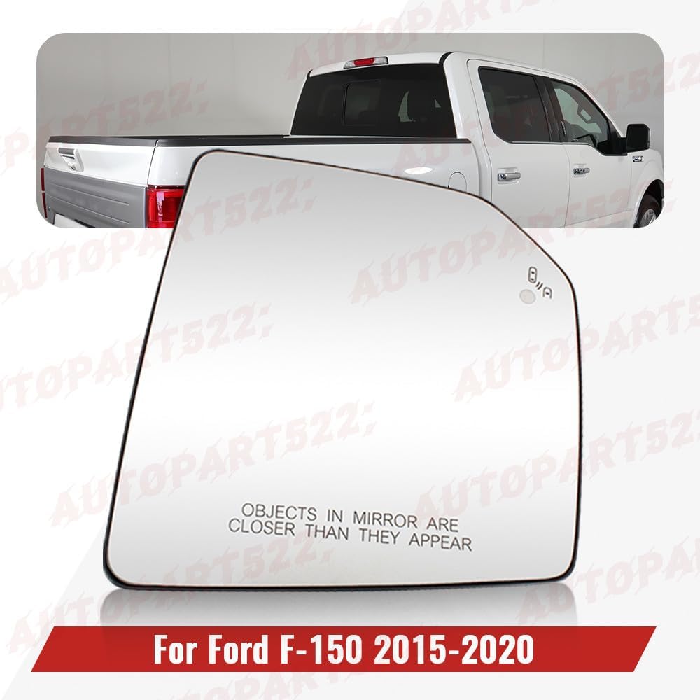 ya 2 8.15 Right Side Mirror Glass Heated W/Blind Spot for Ford F-150 F150 2015-2020