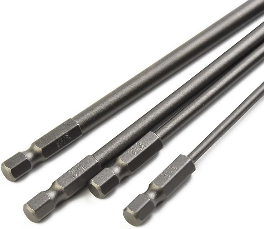 ya 26 10.21 baidi Hex Shank Screwdriver Bit 150mm Long 6.25mm / 1/4 Inch Electric Flat Head
