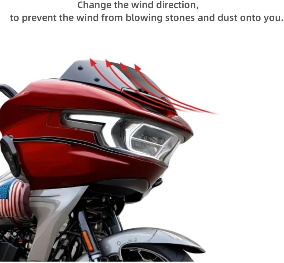 ya 23 10.7 baidi 6-inch green windshield suitable for Harley Road Glide CVO SE FLTRXSE 2023-2024