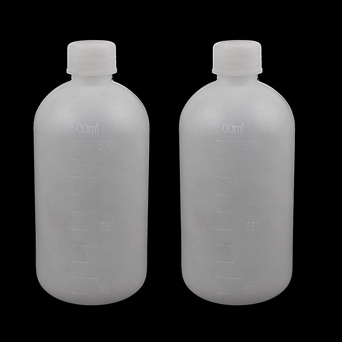 ya 26 10.21 baidi 2Pcs 500ml Laboratory Chemical Stora Case Clear Plastic Narrowmouth Bottle