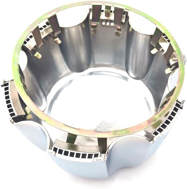 ya 4 8.14 4Pcs/Set Steel Short Chrome Center Caps for 4.25 Center Bore Trailer Wheel Rims