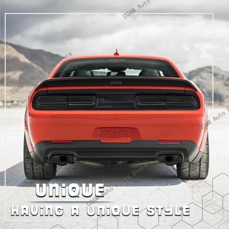 ya 4 8.24 baidi 4 Pack Smoked Tail Light Covers Rear Light Guards for Dodge for Challenger 2015-2022