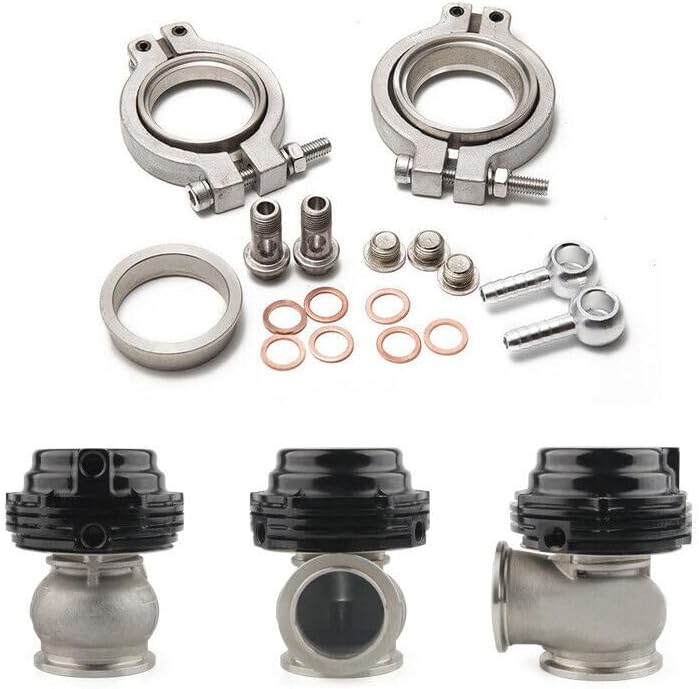 ya 4 8.24 baidi Universal 38mm External Turbo Wastegate Black V-Band Flange - 22PSI for MANifold