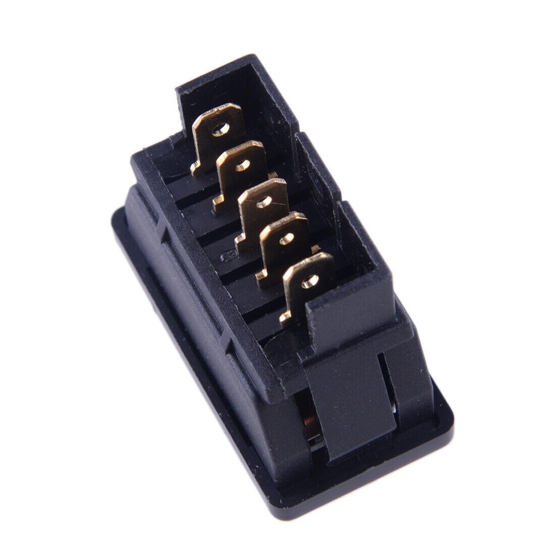 ya 6 8.14 4 Pack Blue Light Car Power Window Rocker Switch Door Lock Button 5 Pin DC 12V