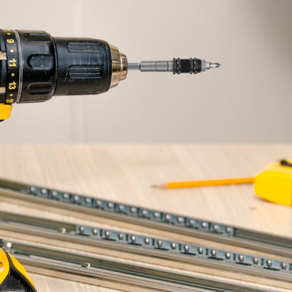 ya 26 10.21 baidi 2 Pcs Electric Drill Driver Extension Rod Shaft Pivoting Holder