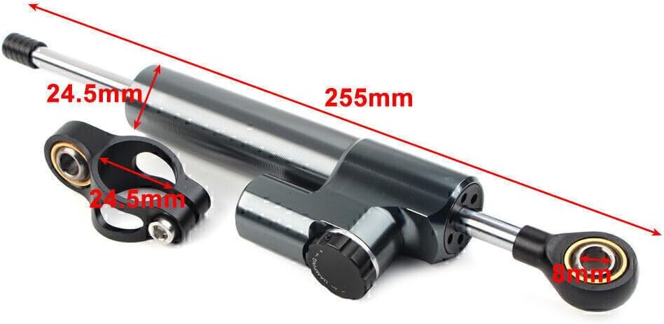 ya 14 9.20 zhengce CNC Steering Damper Motorcycle Stabilizer Linear Reversed Control Grey Univ-1