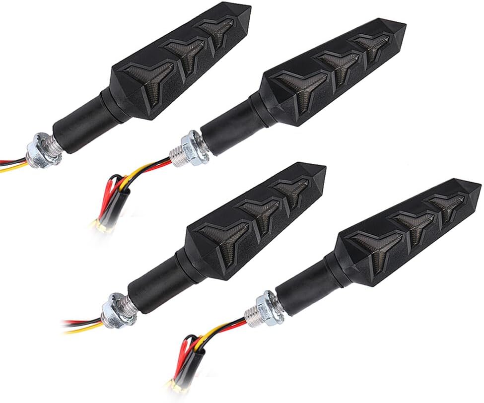 ya 14 9.20 zhengce 4x LED running light running effect motorcycle indicator black universal fo-1