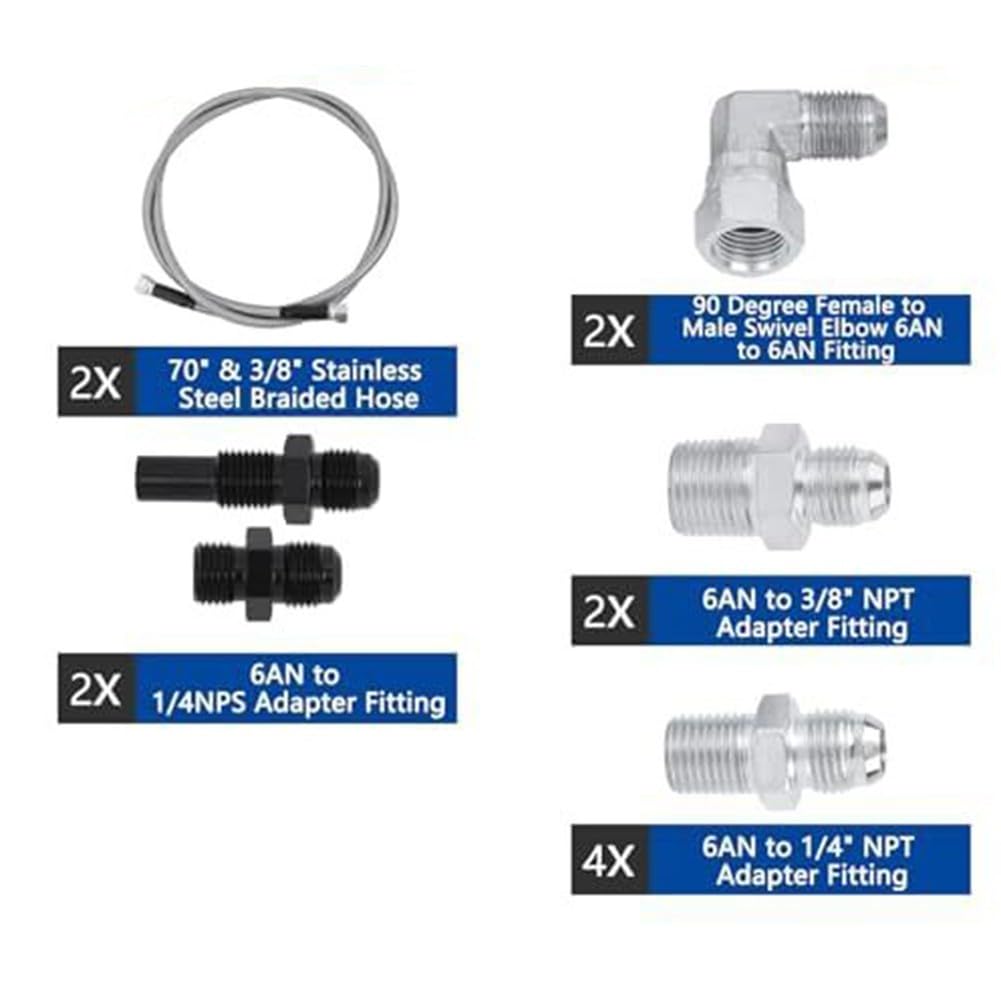 ya 13 9.15 baidi Transmission Cooler Kit 6AN Stainless Steel for TH350 TH400 for 4L60E 4L80E