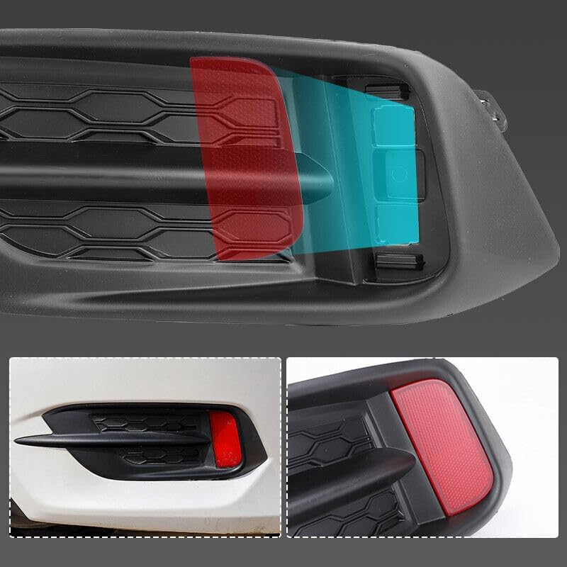 ya 2 8.15 Right rear bumper reflector fog lamp cover suitable for 2016-2021 for Honda CIVIC
