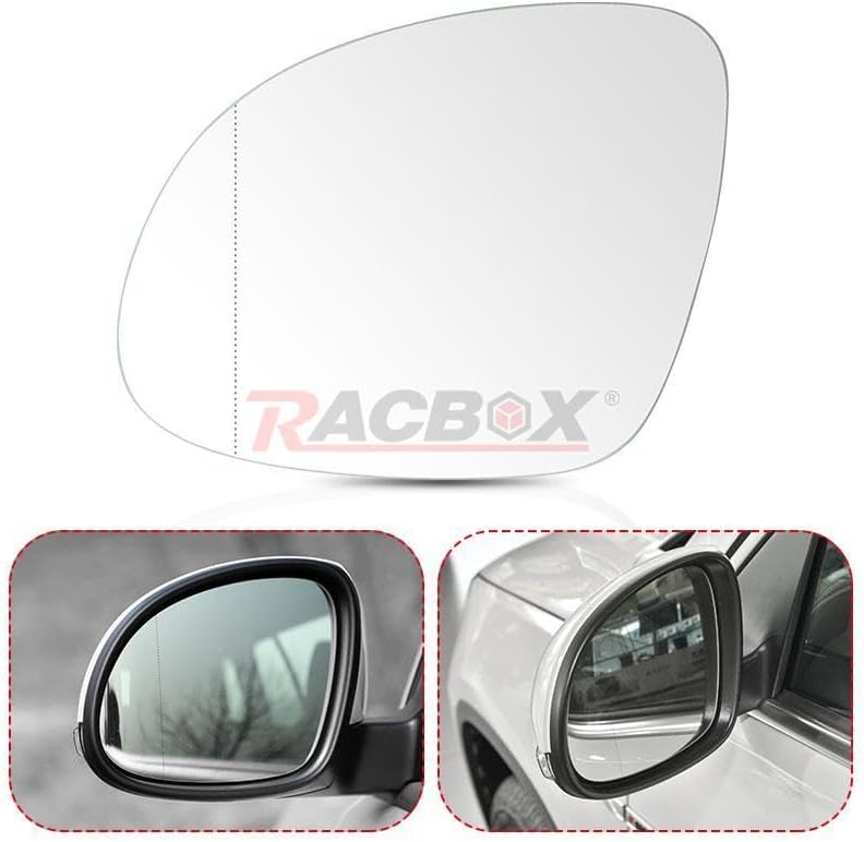 ya 11 9.14 baidiMirror Glass w/Backing Plate for VW for Tiguan 2009-2017 Driver Left Side Heated