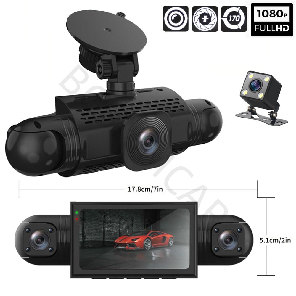 ya 6 8.24 baidi 4 Channel Camera Car DVR Dash Cam Video Recorder G-Sensor Night Vision