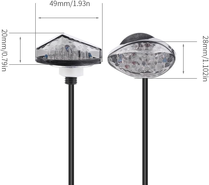 ya 13 9.15 baidi Front LED Flush Turn Signal Light Flash Indicator for Honda CBR 600F/F3/F4/F4I