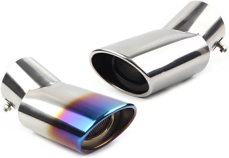 ya 14 9.20 zhengce Blue Steel Car Muffler Tip Tail Pipe for Toyota Highlander 2014-2021-1
