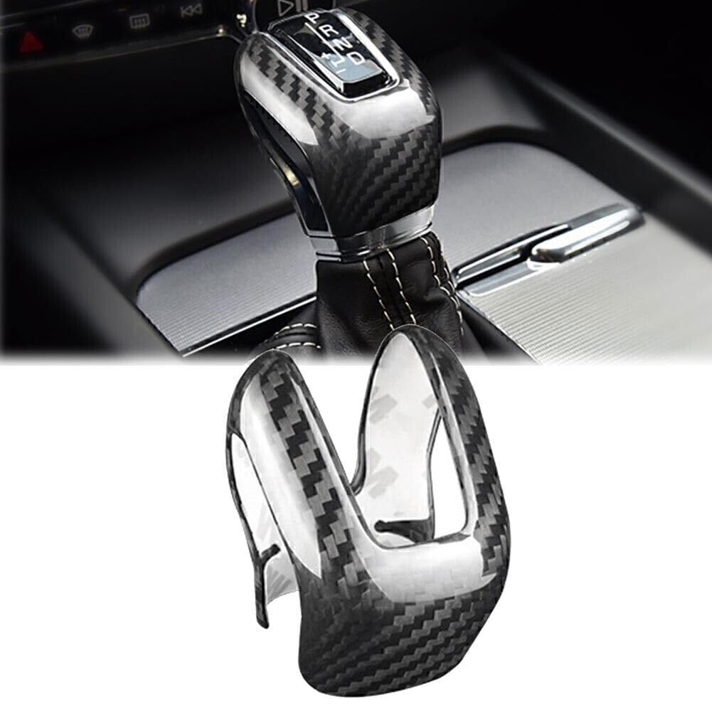 ya 6 8.24 baidi Black Carbon Fiber Gear Shift Knob Cover Trim Fit for Volvo XC60 XC90 S60 S90 V60