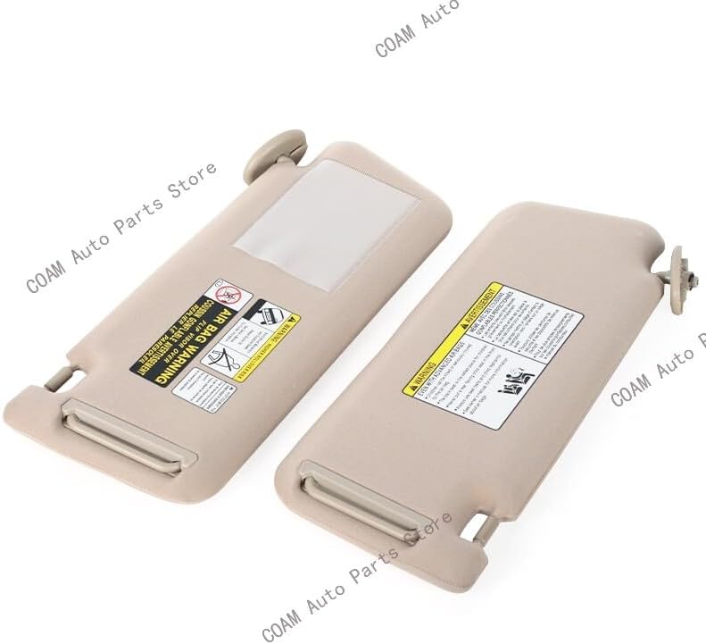 ya 5 8.24 baidi for Toyota Tacoma 2005-14 Interior Sunshade Beige Visor with Mirror