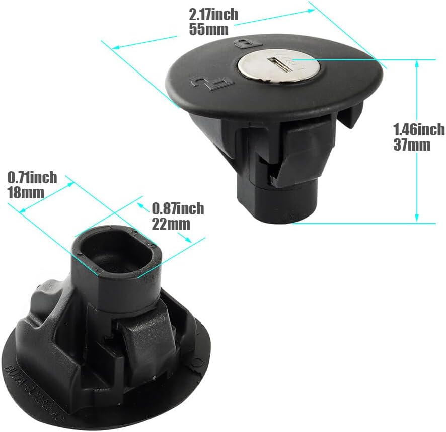 ya 5 8.10 Locking gas tank cap plug cover with 2 keys for Ford Expedition 8U5Z9C268B