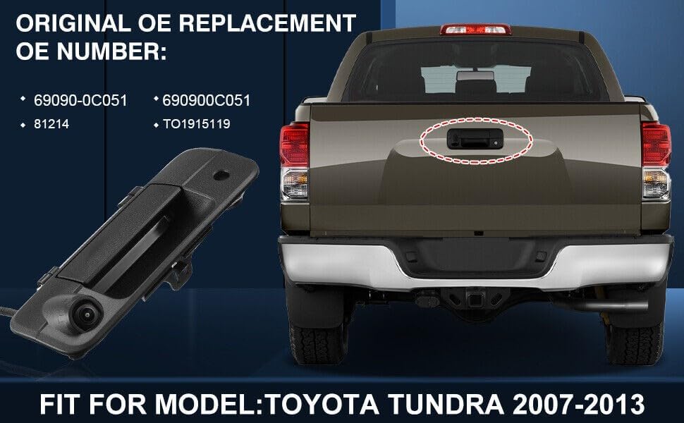ya 10 9.16 baidi Backup Camera Tailgate Handle for Toyota Tundra 2007-13 with Rear View Camera KY