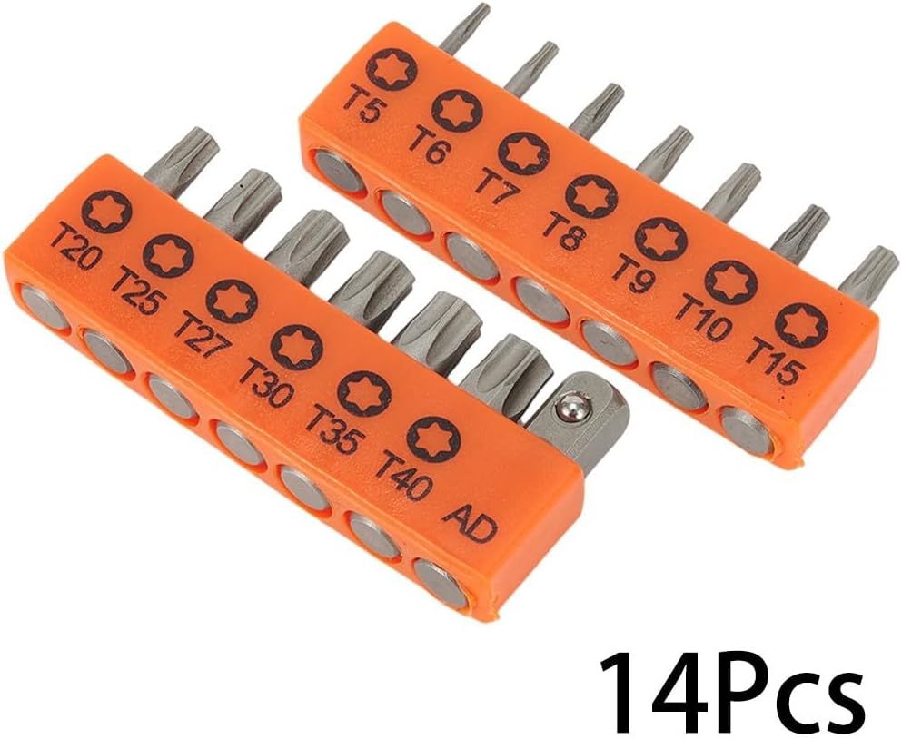 ya 26 10.21 baidi 14pcs Set 25mm-Torx Screwdriver-Bits With Hole T5-T40 Electric-Screw Driver New