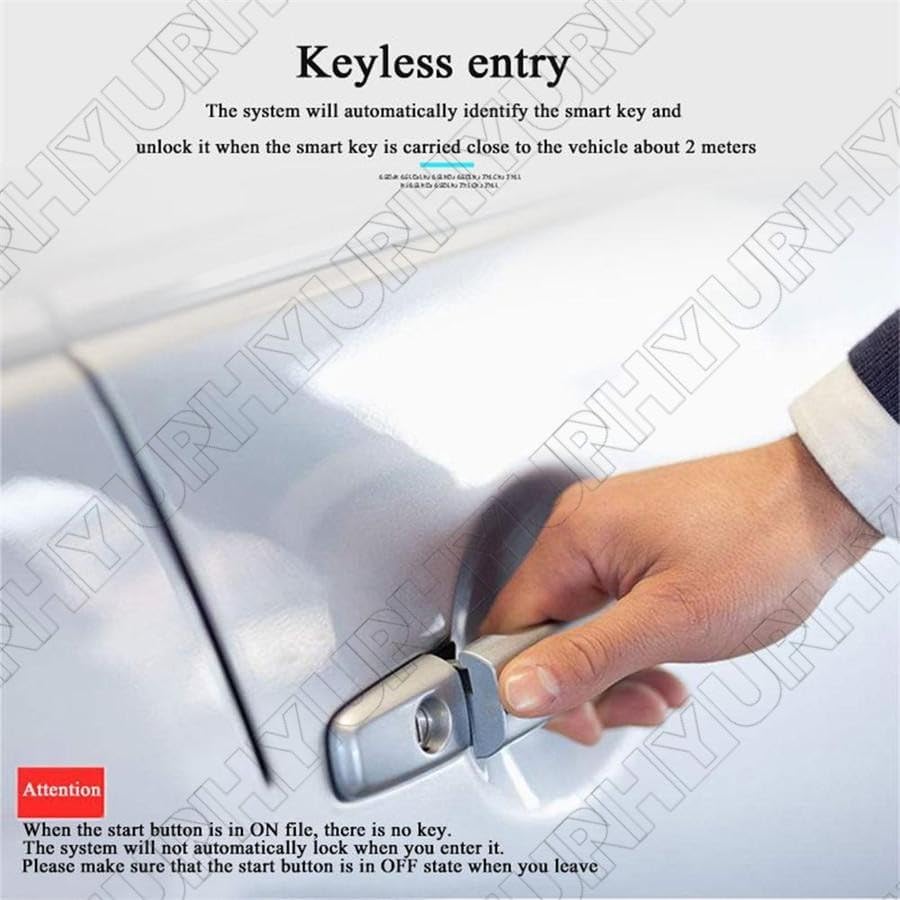 ya 9 10.24 12V Car Auto Keyless Entry Push Button Alarm System Remote Engine Start Stop Kit