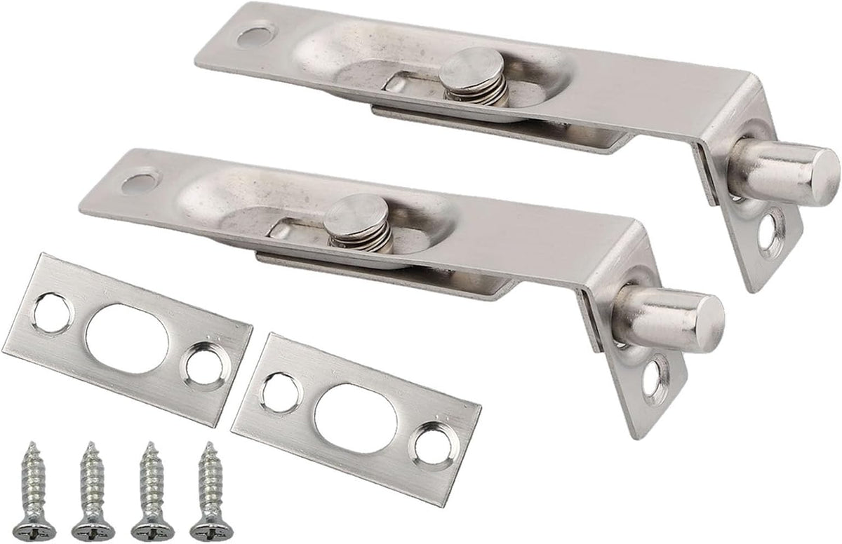 ya 26 10.21 baidi 2 Pack 4 Inch Door Flush Bolt Stainless Steel Security Door Guard Concealed