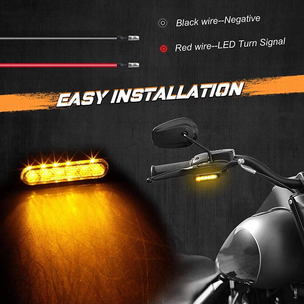ya 7 8.24 baidi Handlebar LED Turn Signal Flashing Running Light for Harley Sportster 1200 883