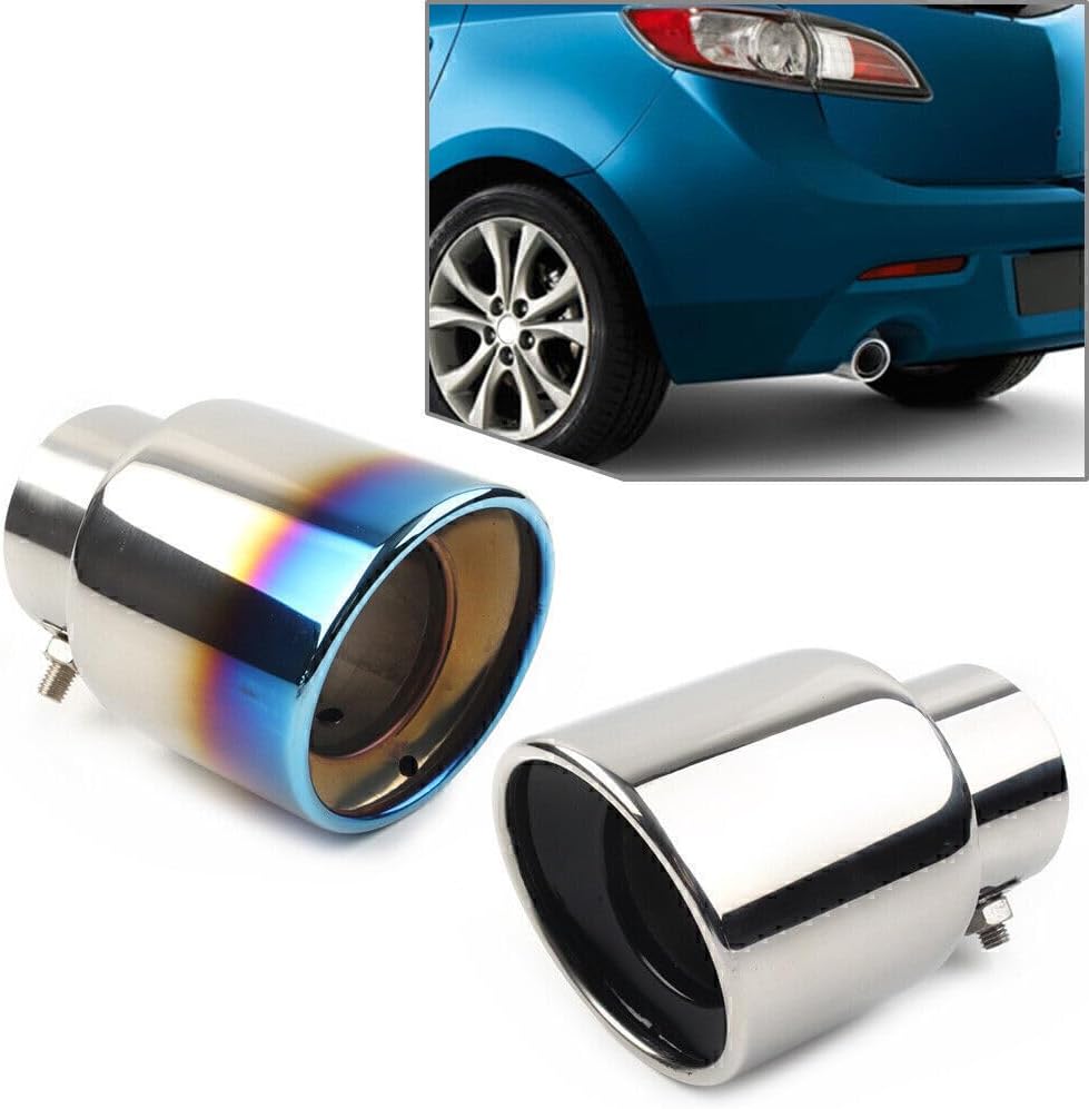 ya 14 9.20 zhengce Car Stainless Steel Rear Pipe Tail Muffler Tip for Mazda 3 2010-2013-1