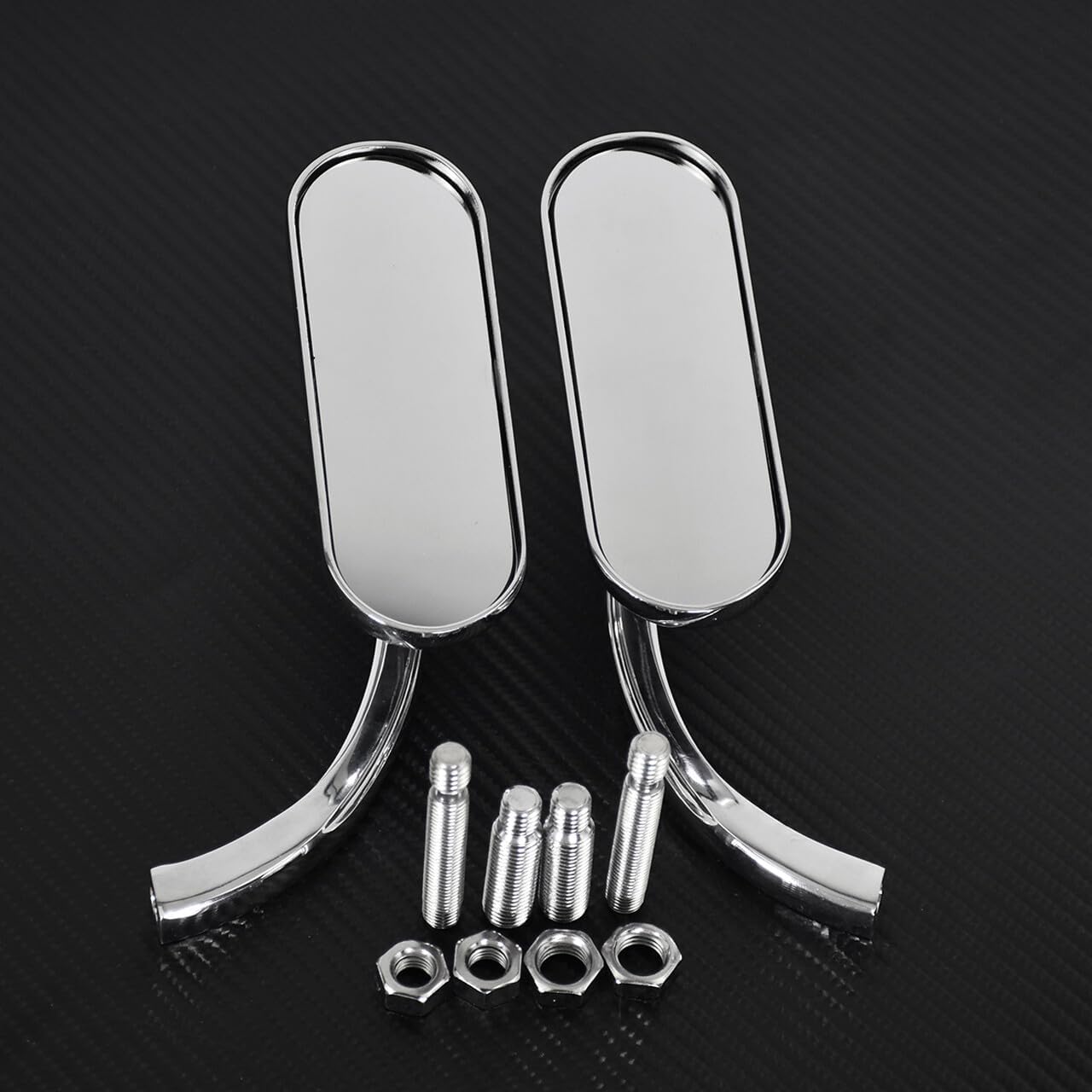 ya 2 8.24 baidi Motorcycle for Mini Oval Rearview Mirror Chrome Fit for Harley Sportster XL Softail