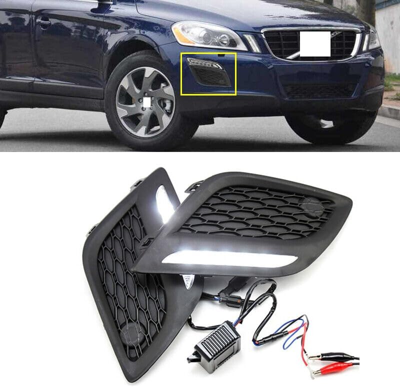 ya 4 8.10 Suitable for Volvo XC60 2011-2013 left and right LED DRL daytime lights fog lights