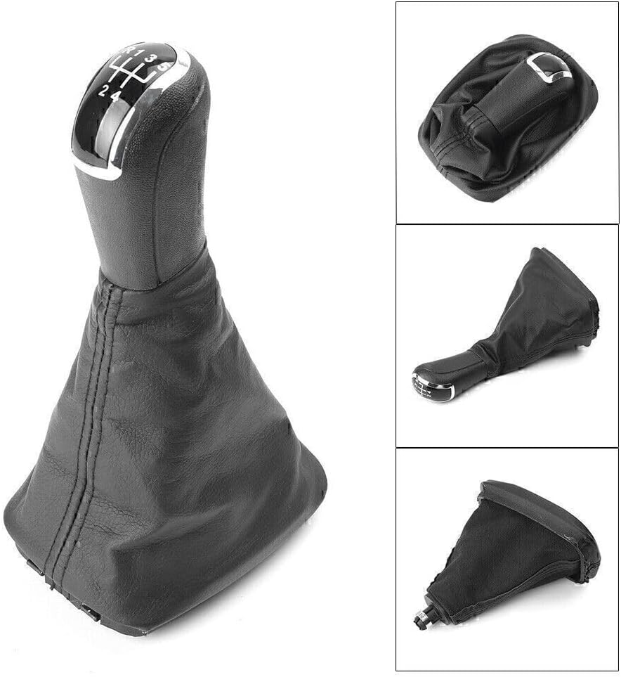 ya 4 8.14 5 Speed Manual Car Gear Shift Knob Shifter Lever Leather for Skoda Fabia 2000-08