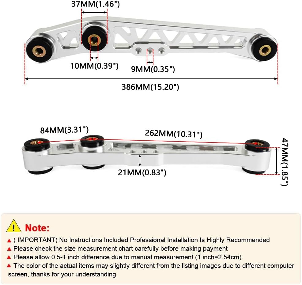 ya 13 9.15 baidi Billet Rear Lower Subf for Ram e Brace Control Arm LCA Fit for Honda for Civic 92-95 EG