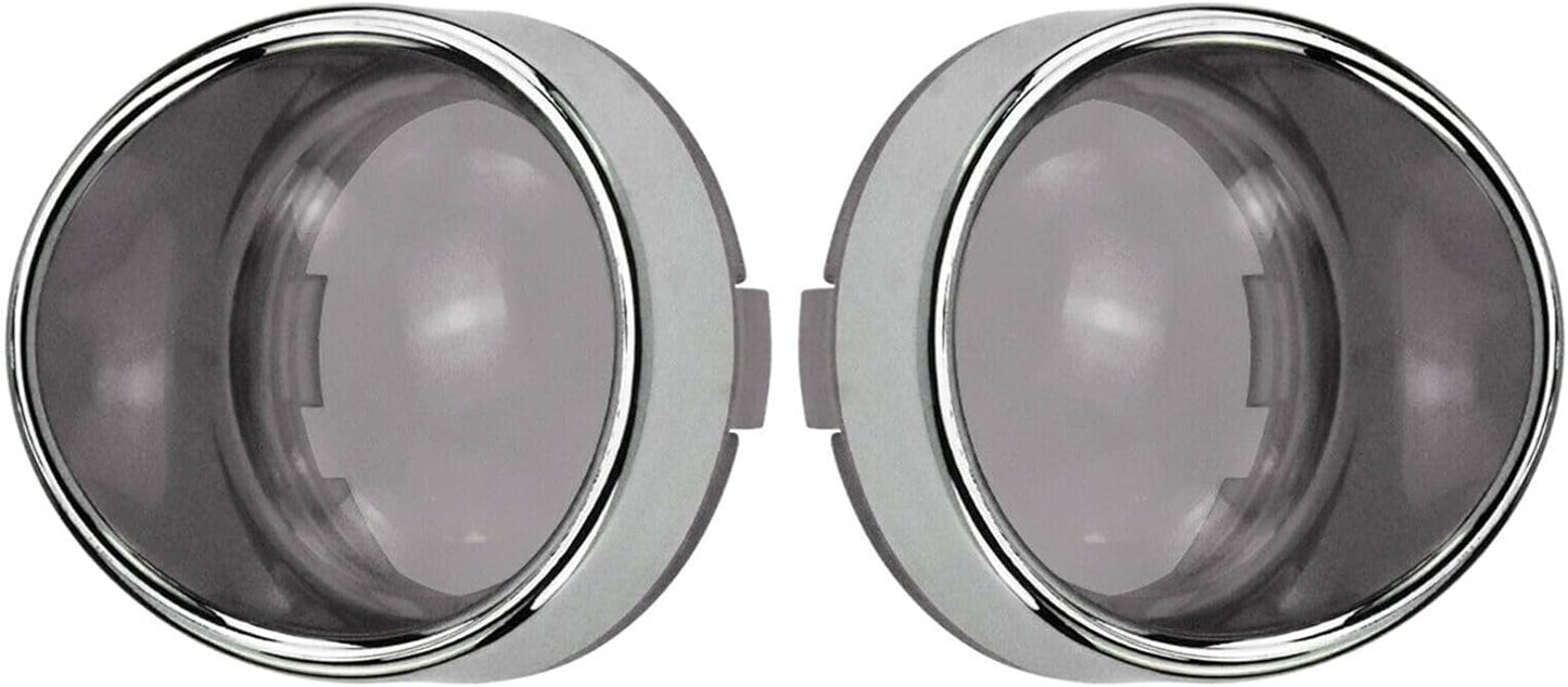 ya 5 8.24 baidi 2-piece smoked turn signal lens chrome decorative ring f for Ram e sun visor suitable for Harley Sportster