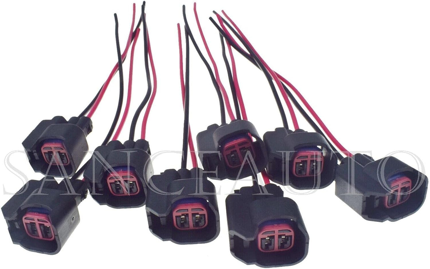 ya 2 8.15 8-piece fuel injector wiring harness connector tail braid S824 S-824 1P1344 WPT-1051 PT2160