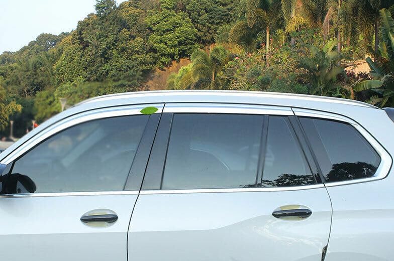 ya 6 8.24 baidi for BMW X5 G05 2019-2023 Silver Window Visor Shades Sun Rain Guard Deflector 6X