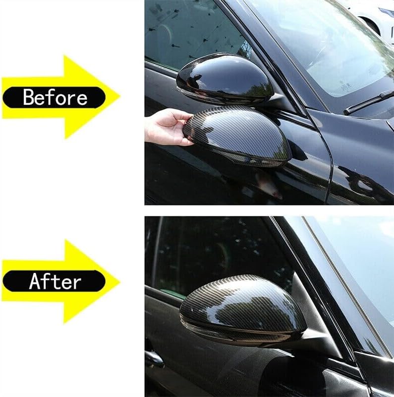 ya 11 9.14 baidiFor for Alfa Romeo for Giulia 2016-23 Real Carbon Fiber Car Mirror Cover Caps Add On