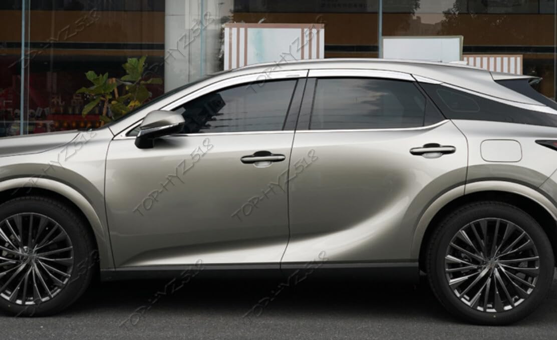 ya 6 8.24 baidi for Lexus RX 350 500h 2023-2024 Chrome Window Visor Vent Shade Sun Rain Guard 6X
