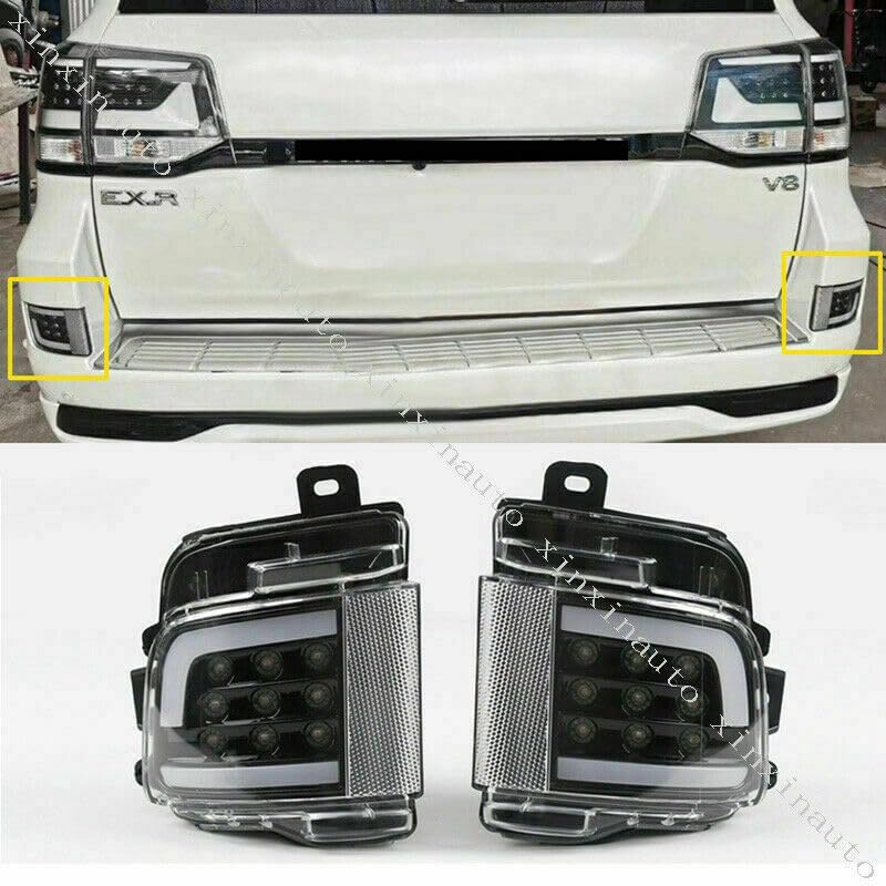 ya 3 8.24 baidi Pack Black LED Rear Fog Light Brake Backup for Toyota Land Cruiser LC200 2016-21